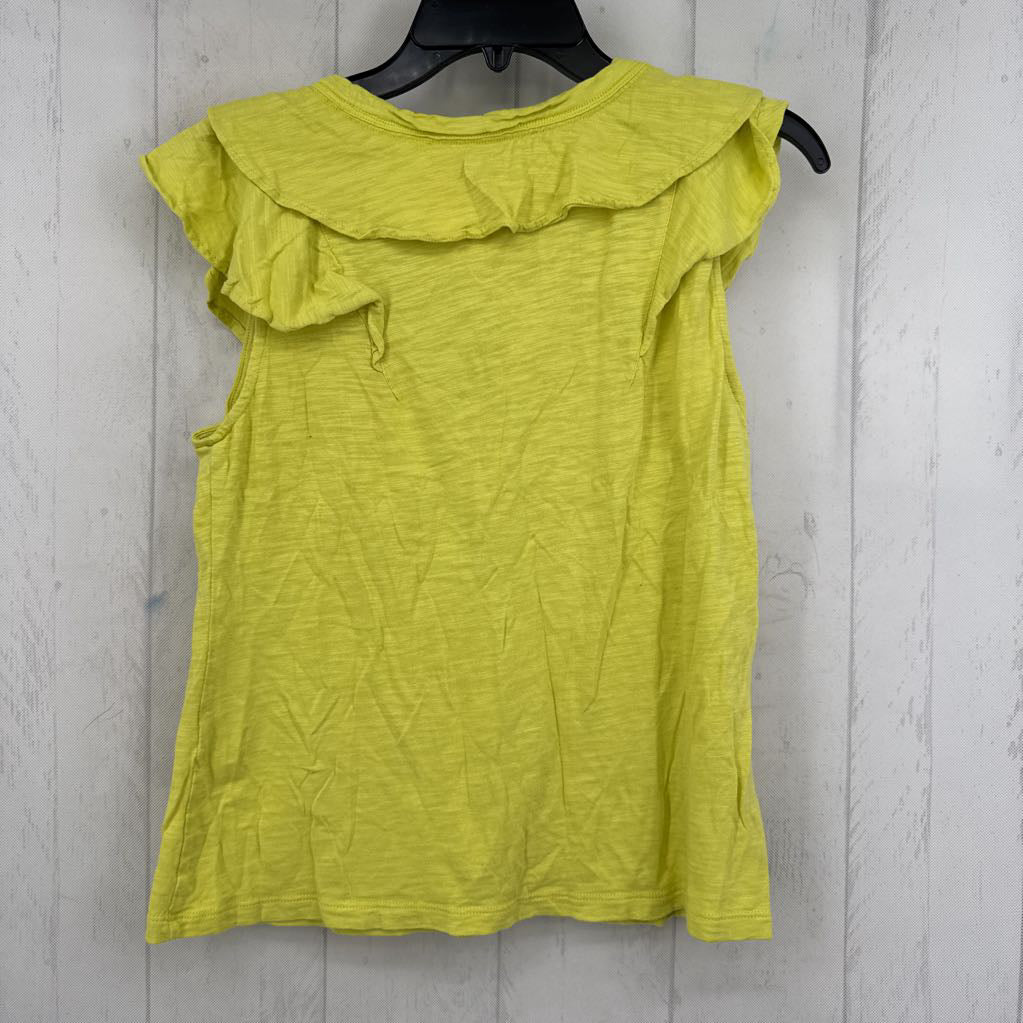 S v-neck ruffled slv tee