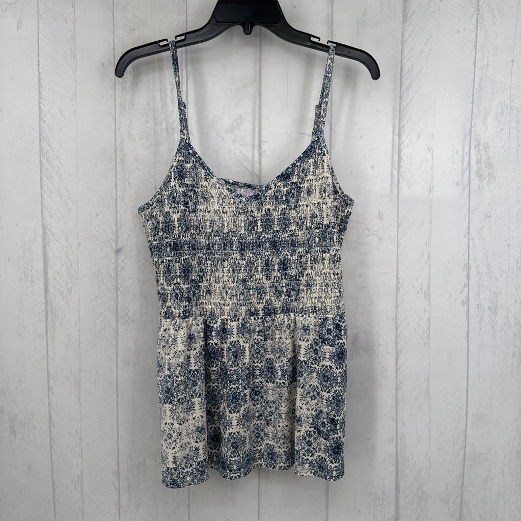 XL smocked peplum tank