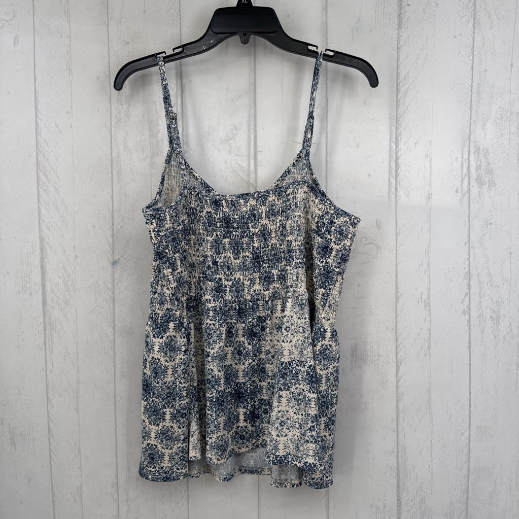 XL smocked peplum tank
