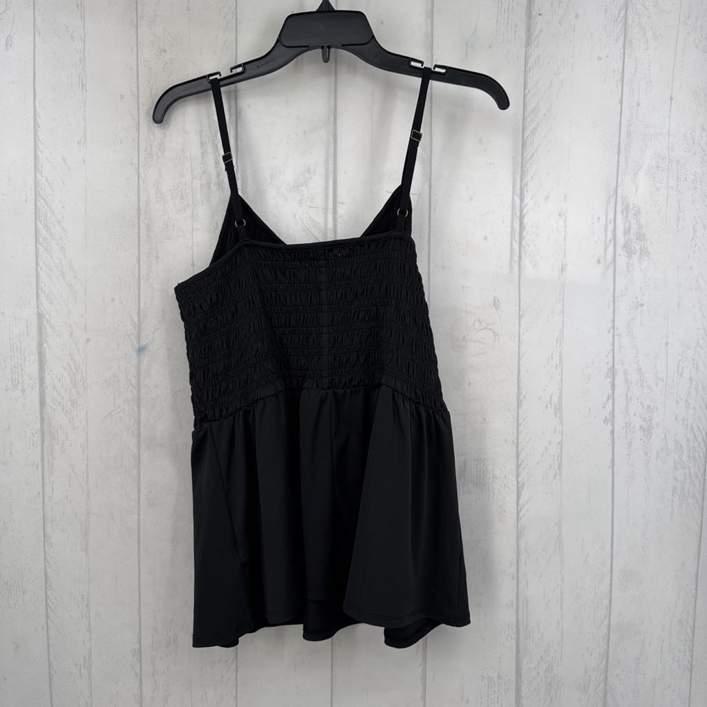 XL smocked peplum tank