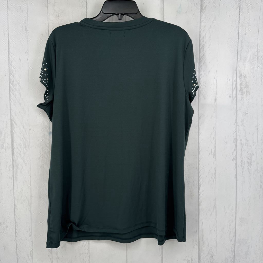 XL embelished slv tee s/s