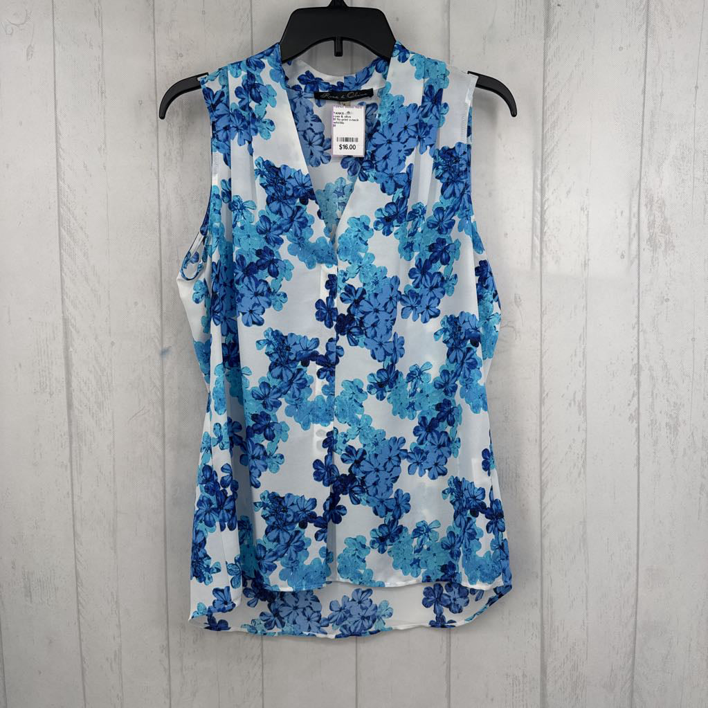 M flo print v-neck tank