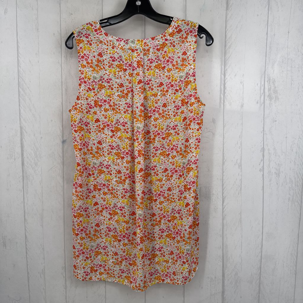 M flo print split neck tank