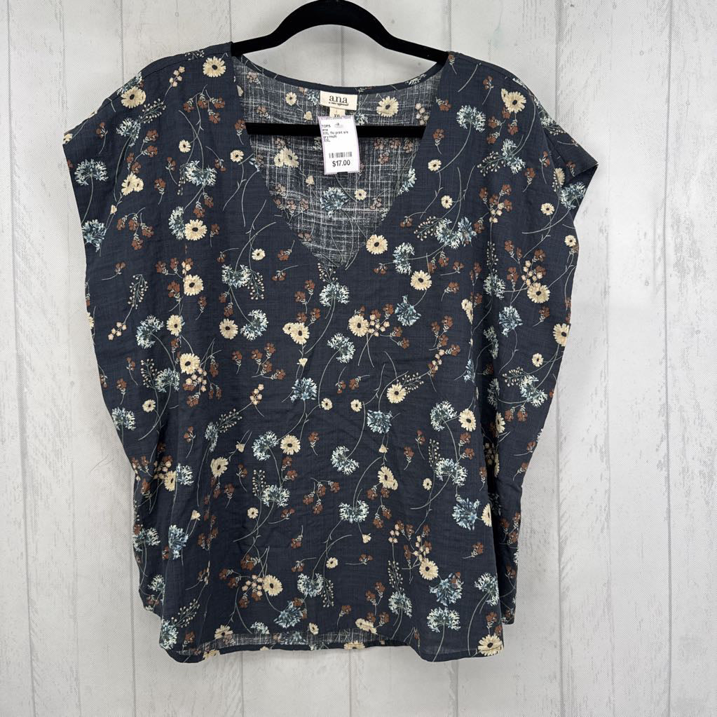 XXL flo print s/s top