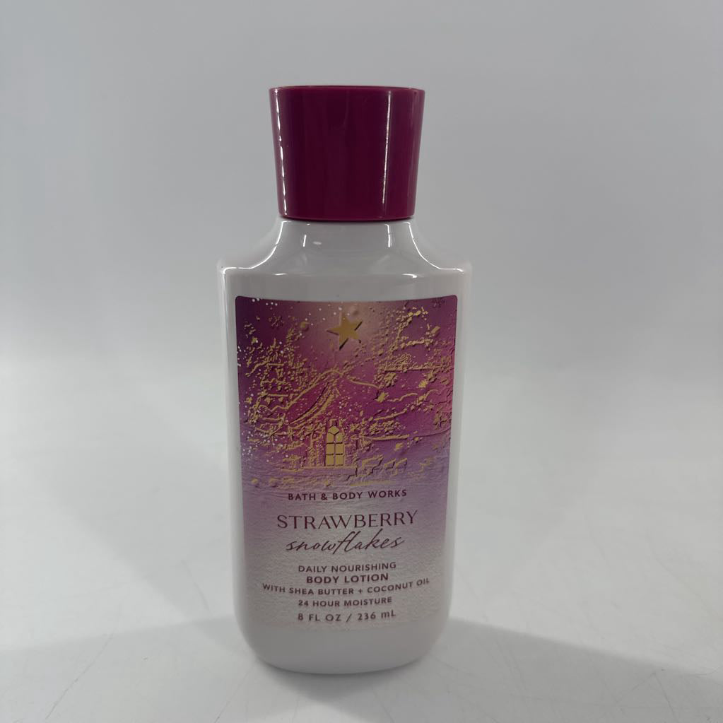 body lotion-strawberry snowflakes