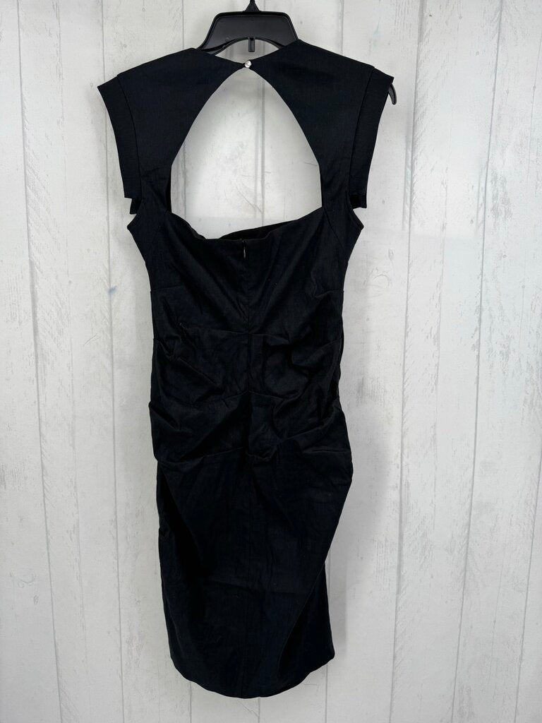 R330 8 linen blend embelished slvls dress