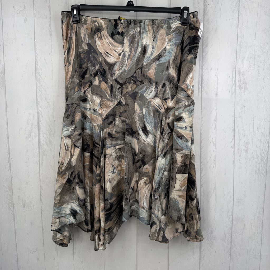 XL colorful asymetrical hem skirt