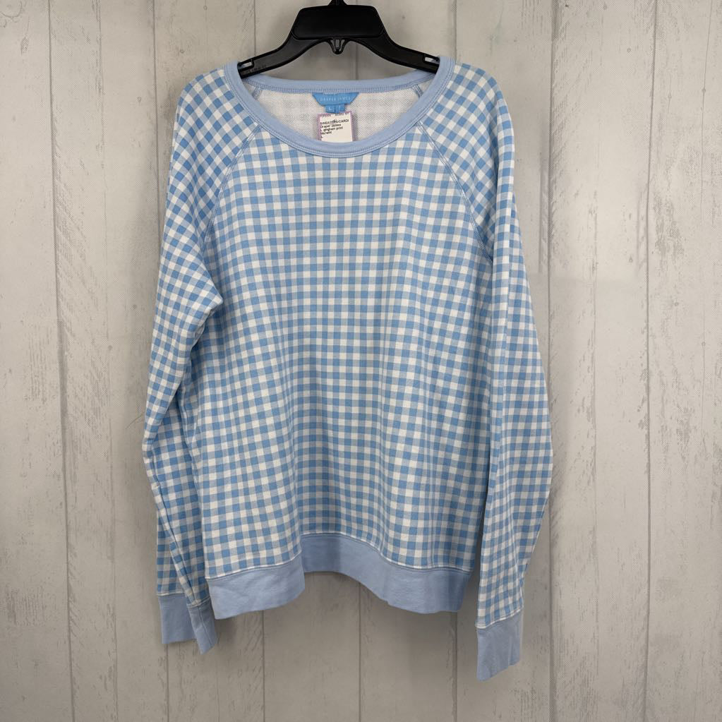 L gingham print sweatshirt