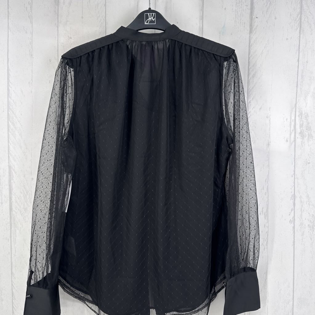 R325 M sheer button down l/s top