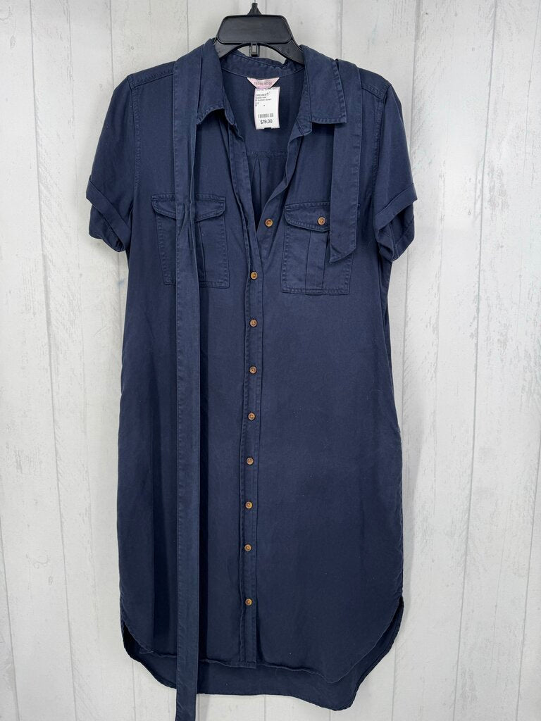 M button down belted s/s dress