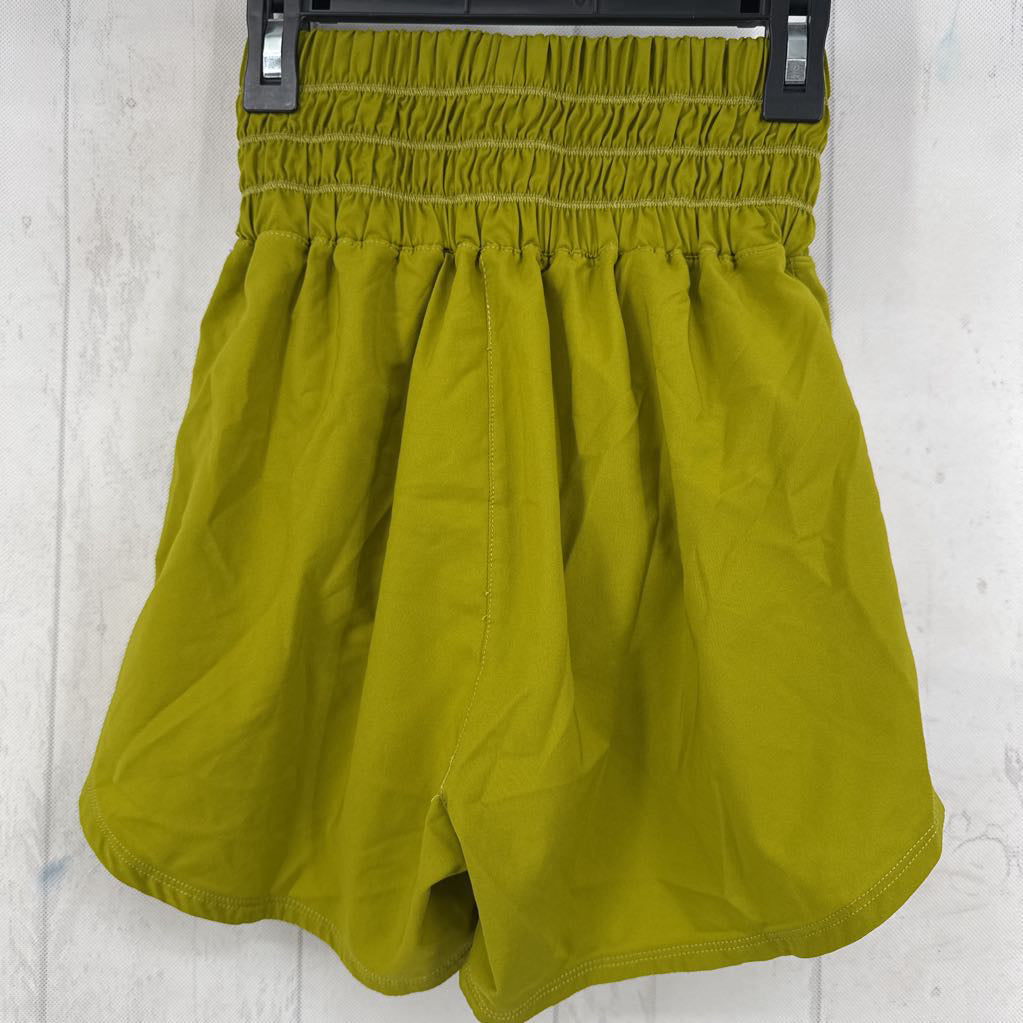 XS smocked hi-rise shorts