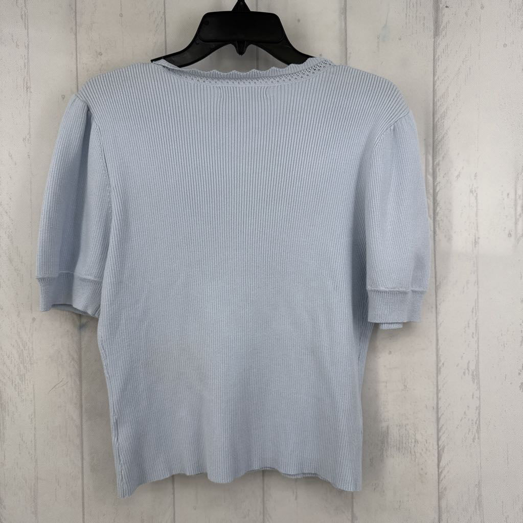 XL ribbed v-neck s/s sweater