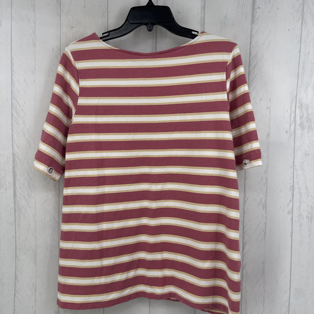 L bateau neck grommet slv tee s/s