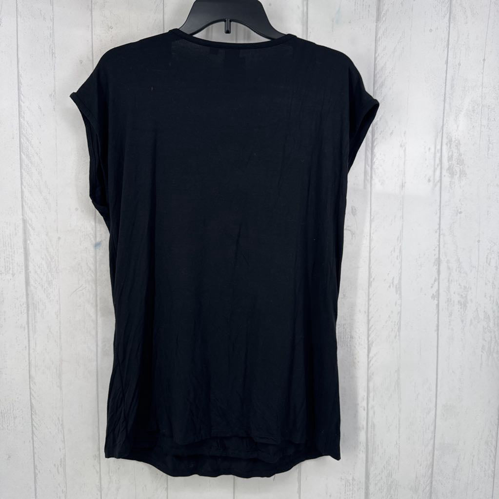 M round neck flowy s/s top