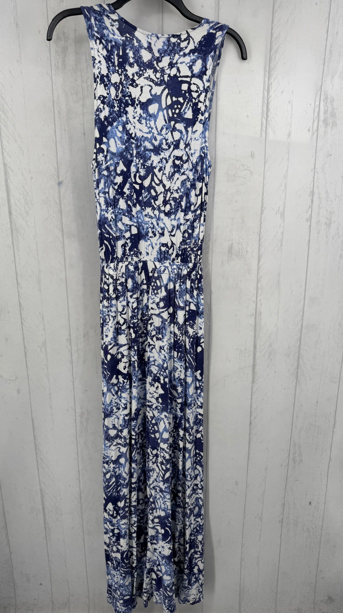 XS tie-dye crossover slvls maxi dress