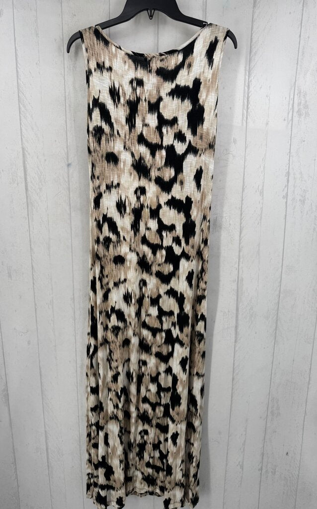 L printed v-neck slvls maxi dress