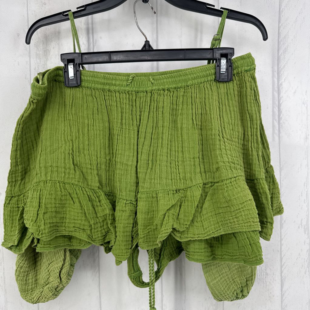 L 2pc gauze shorts set