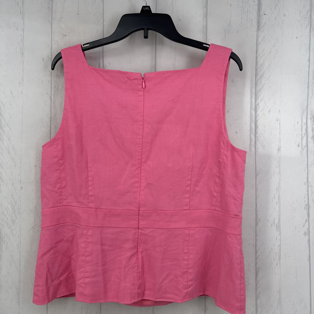 14 linen blend peplum tank
