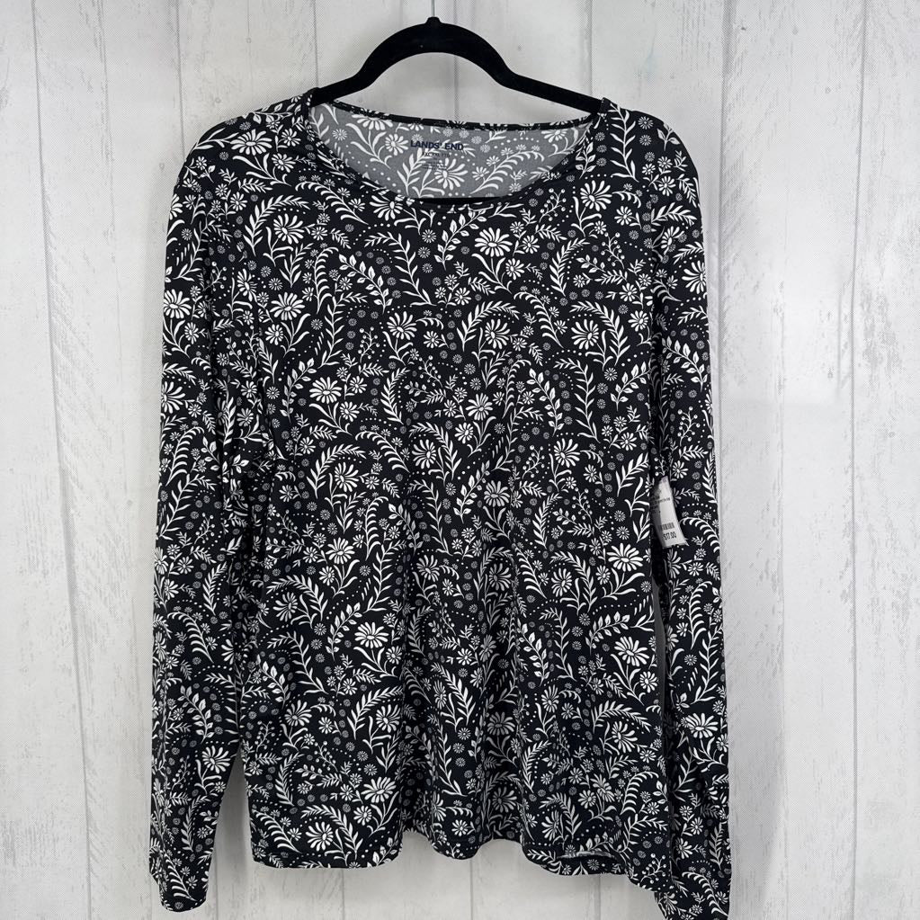 XXL flo print l/s top
