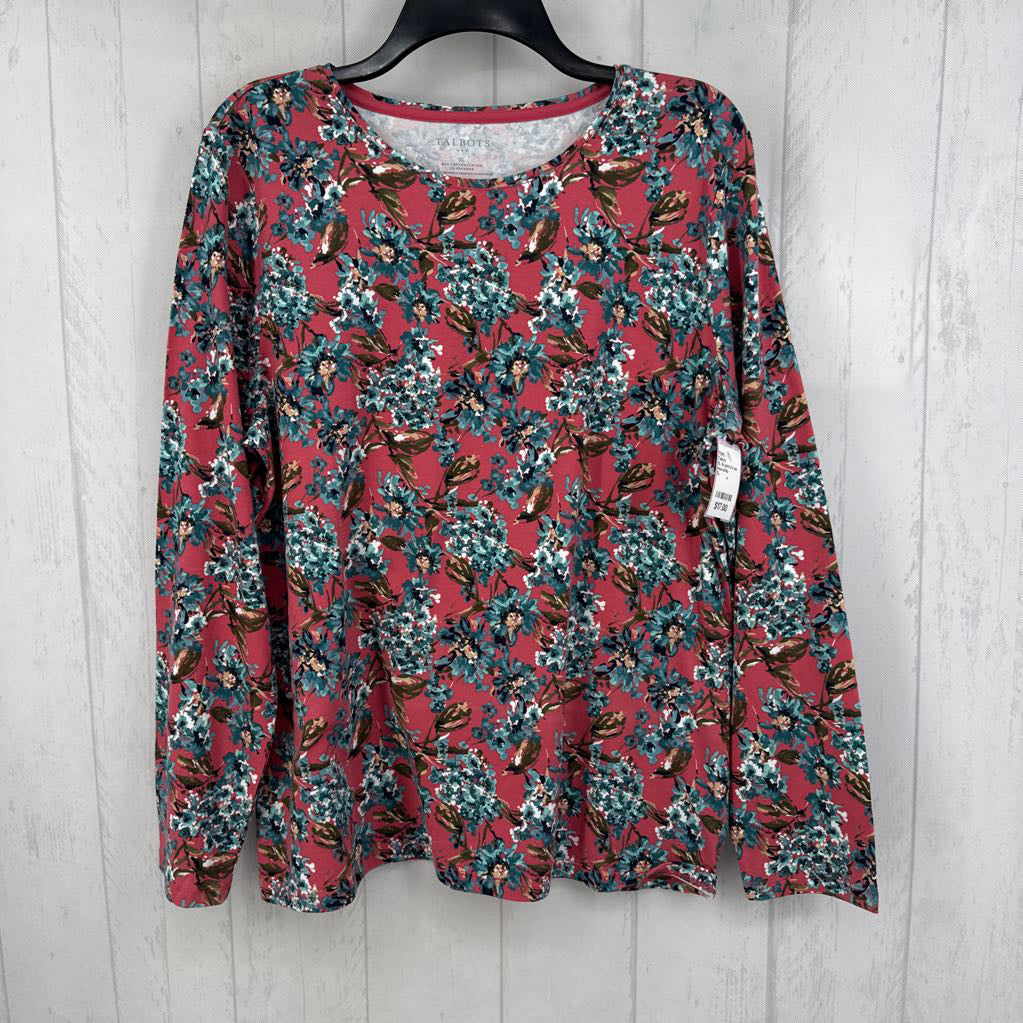XL flo print l/s tee