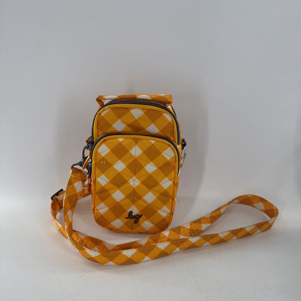 gingham quilted convertible crossbody bag
