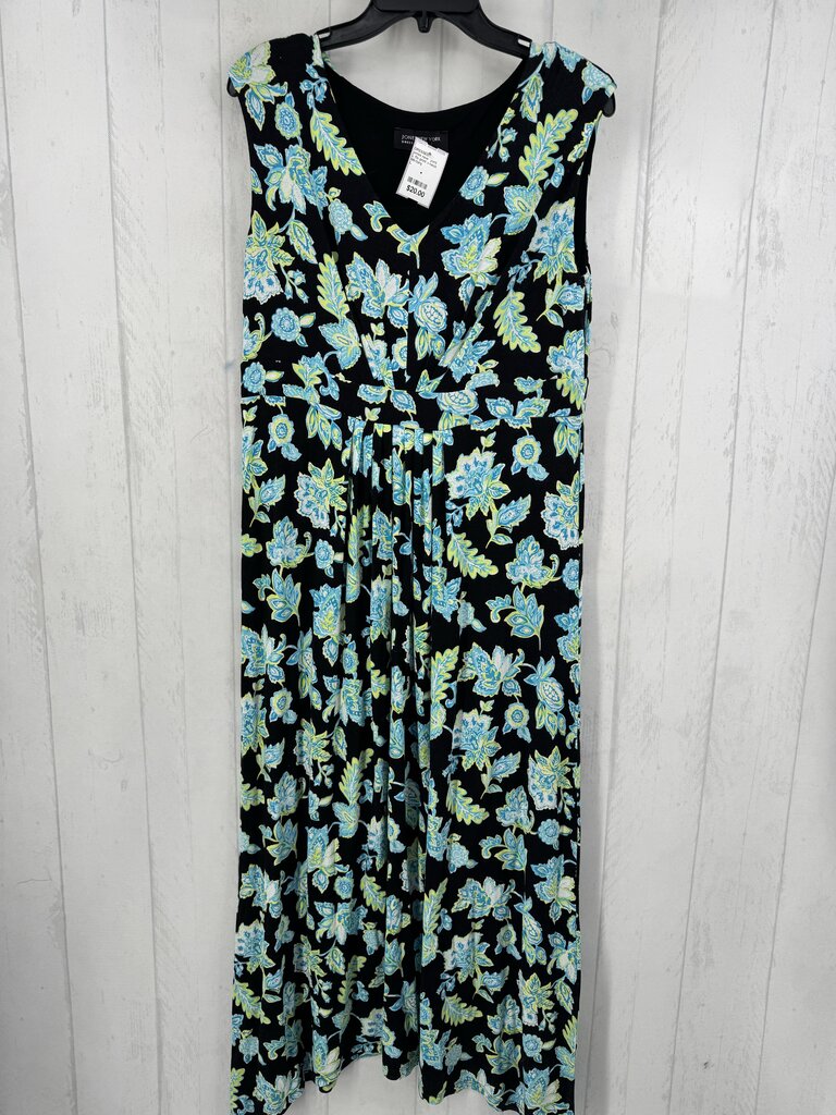 L flo print v-neck slvls dress