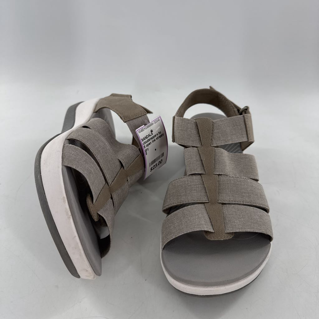 8 open toe strappy velcro ankle strap sandals