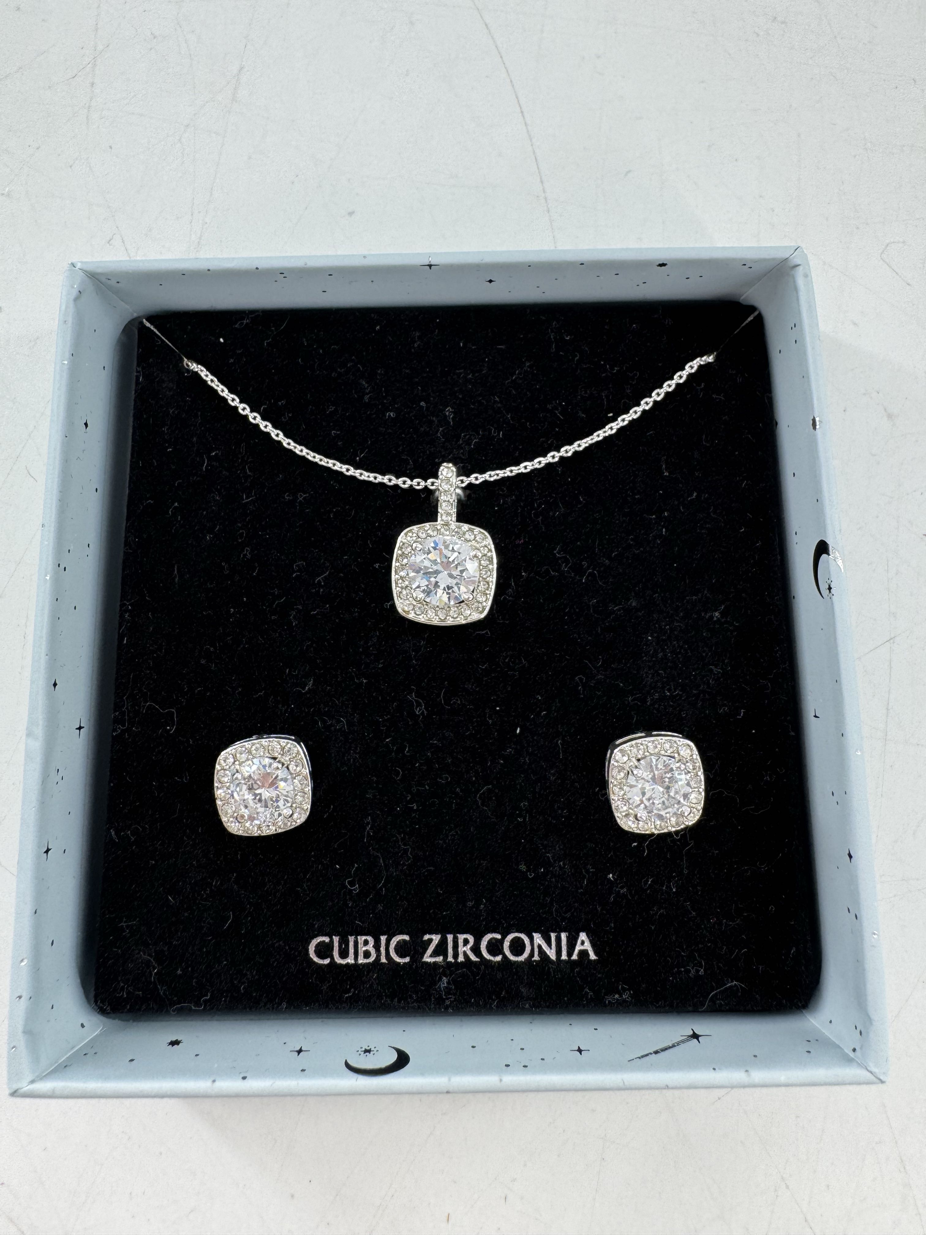 CZ necklace & earring set