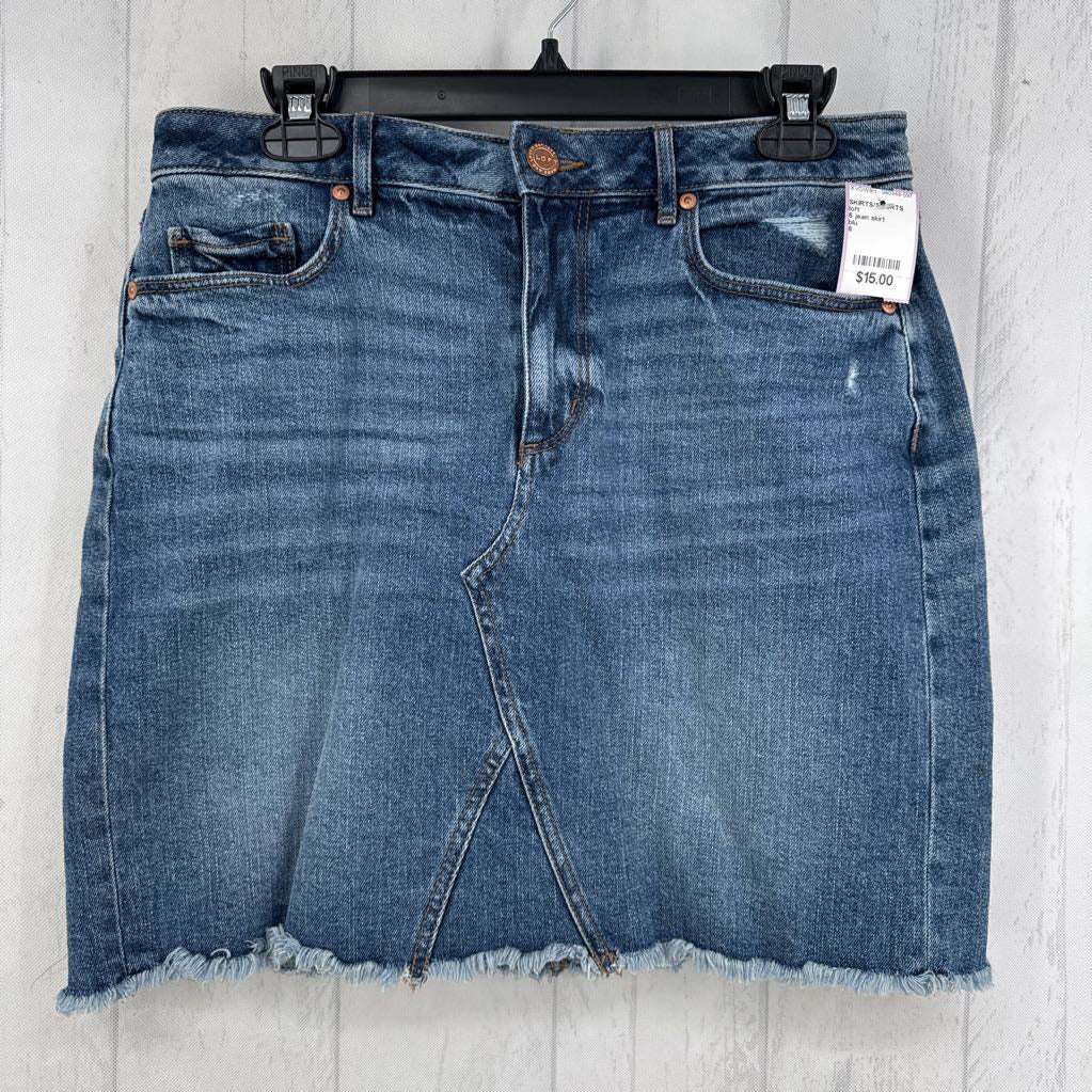 6 jean skirt