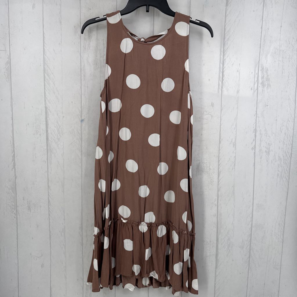 S polka dot bow back sundress