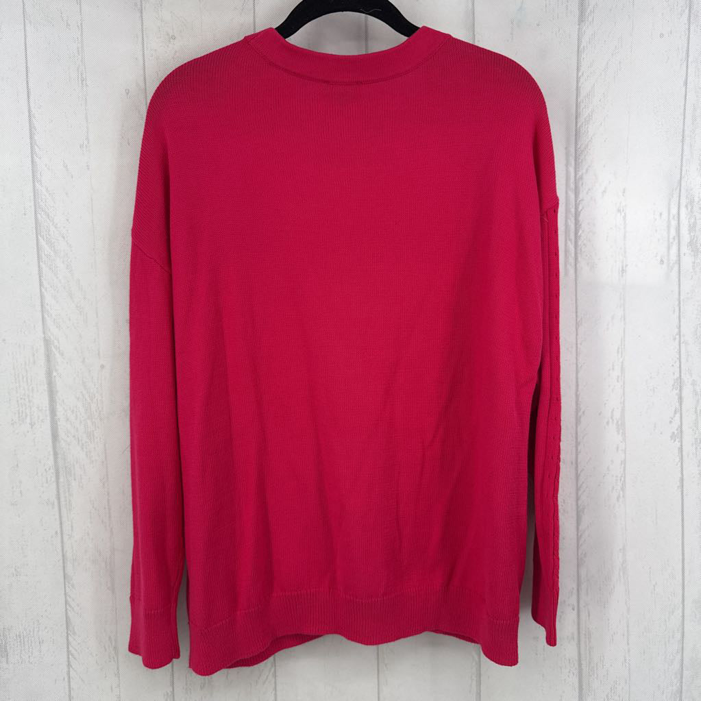 1X v-neck button front cardi