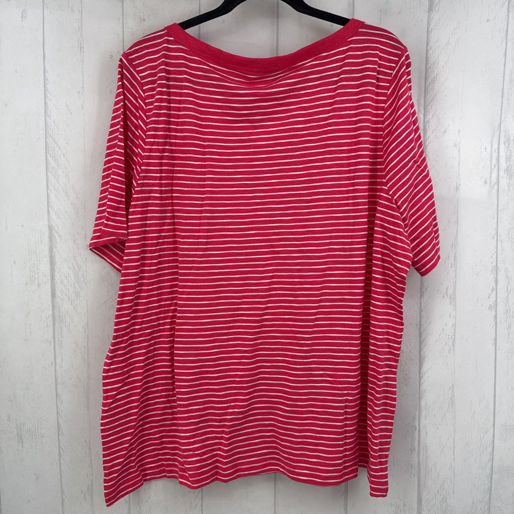 R60 2X striped boatneck s/s tee
