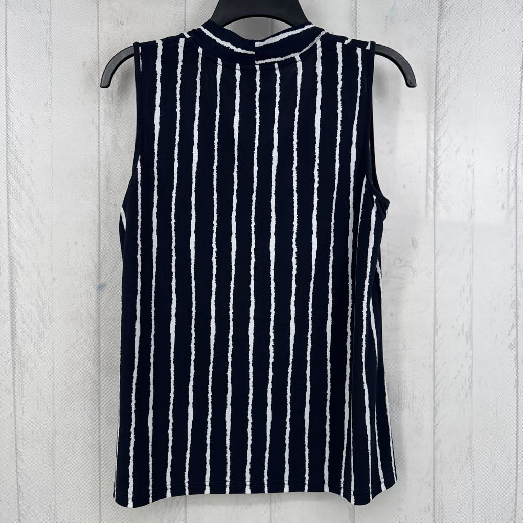 M striped v-neck tank