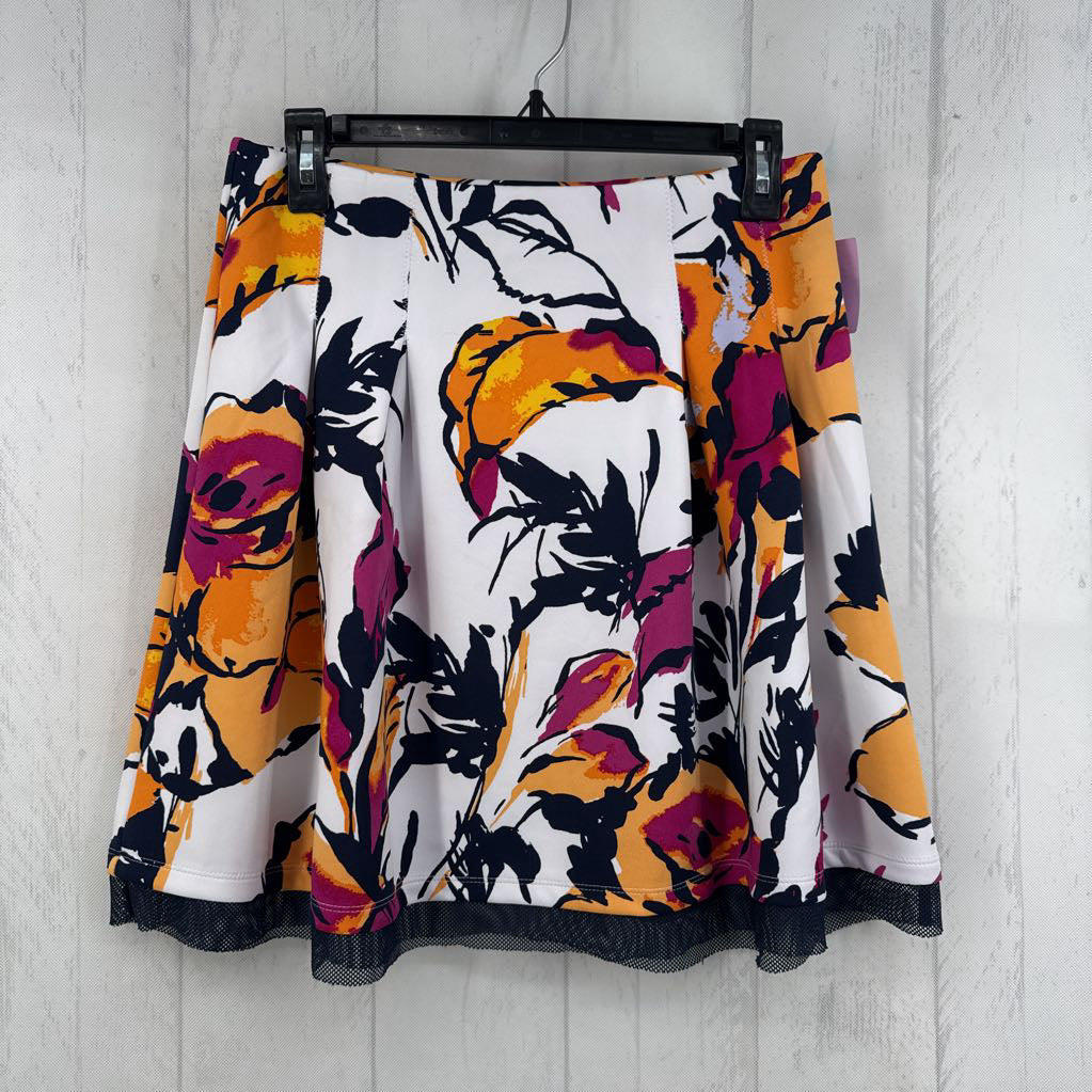 S pull-on flo print skirt