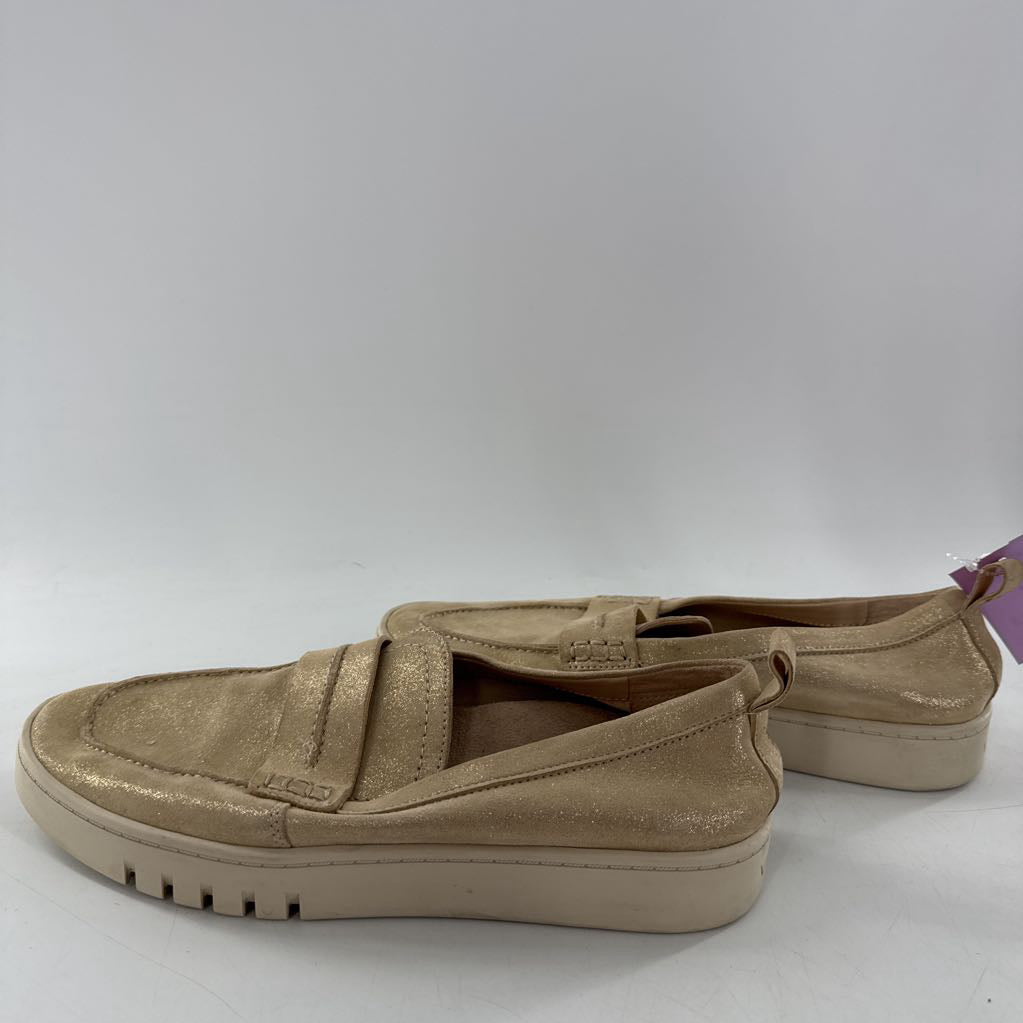 8.5 metallic slip-on loafers