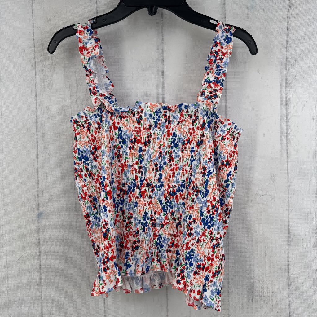 M flo print smocked tank