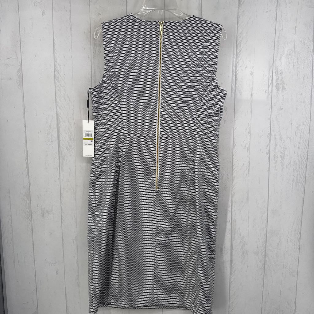 14 diamond print slvls dress