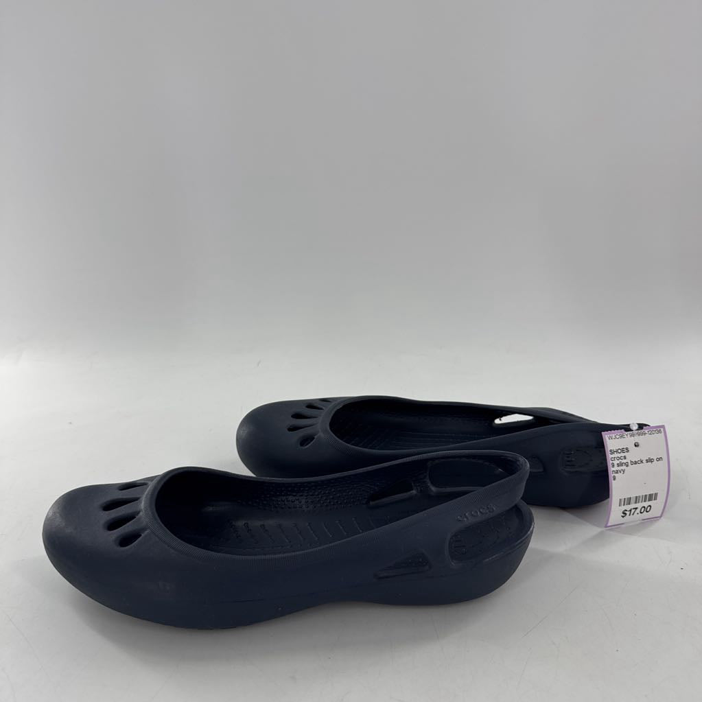 9 sling back slip on flats