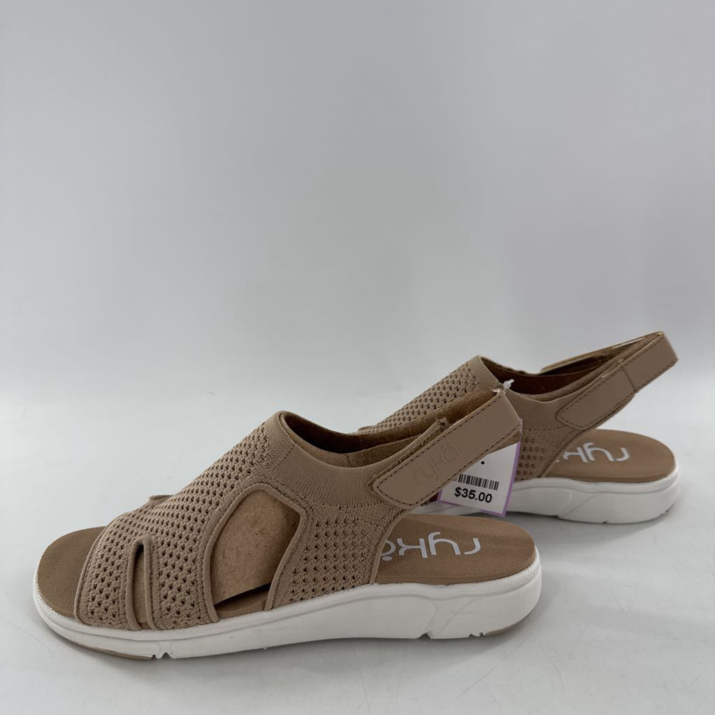 8 breathable stretch-knit upper sling back sandals