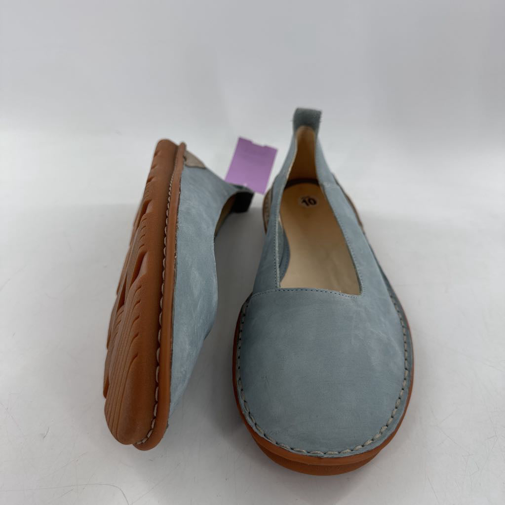 10 stitch leather sole slip-on flats