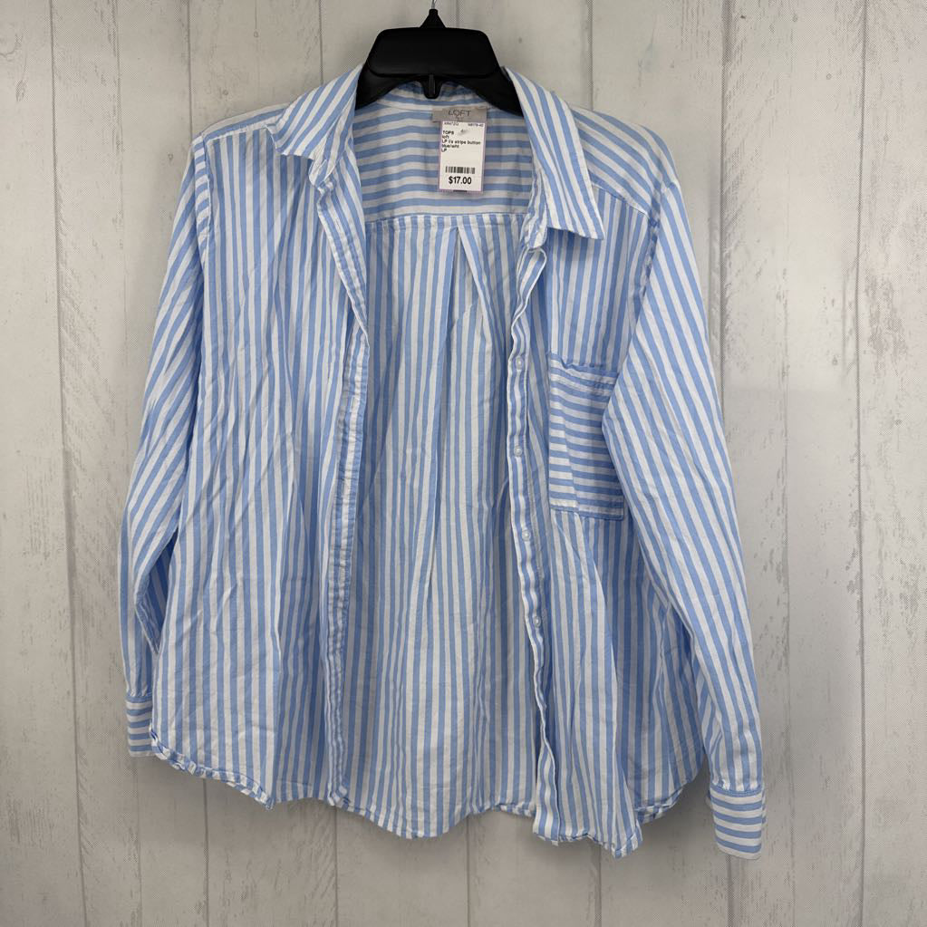 LP l/s stripe button shirt