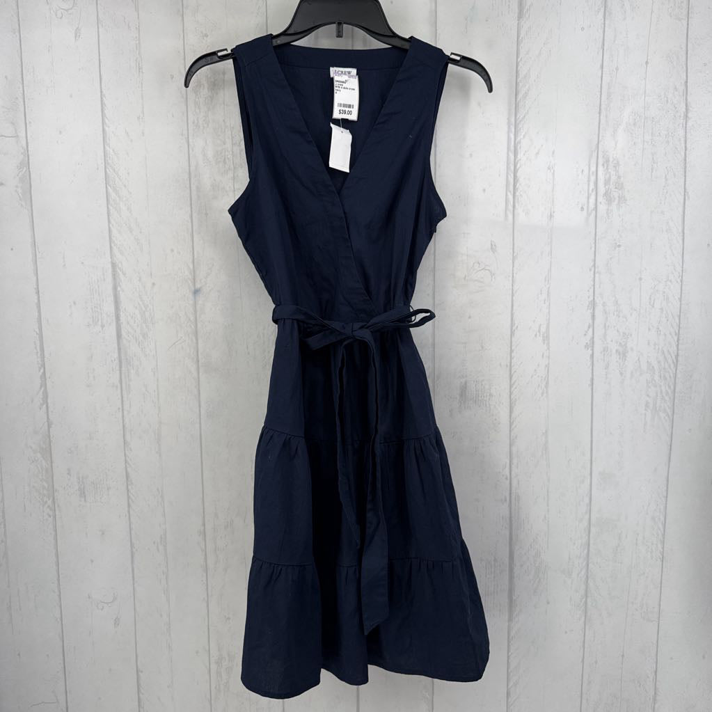 R110 4 slvls cross over mini dress w/ belt