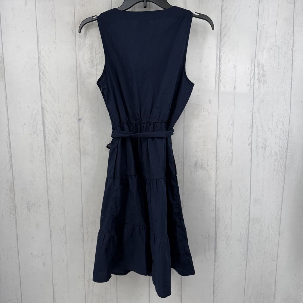 R110 4 slvls cross over mini dress w/ belt