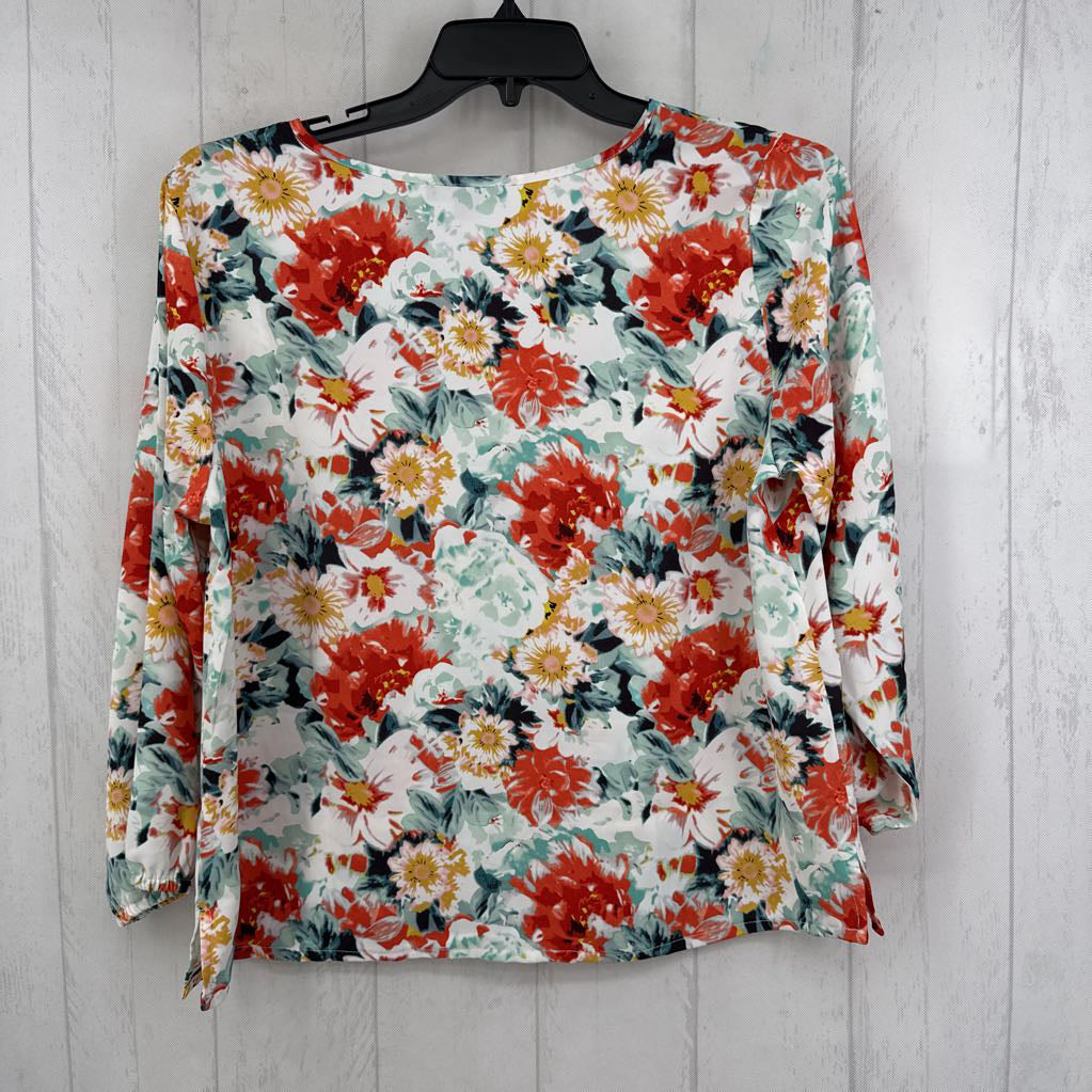 L elbow slv floral top