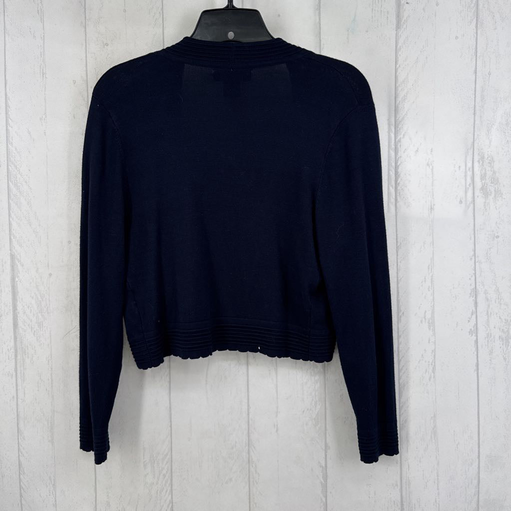 M l/s open crop cardigan