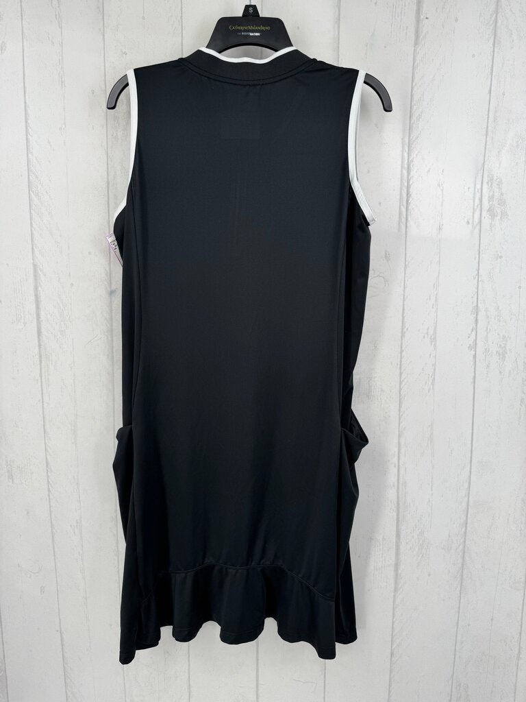 L slvls quarter zip ruffle hem athleisure dress