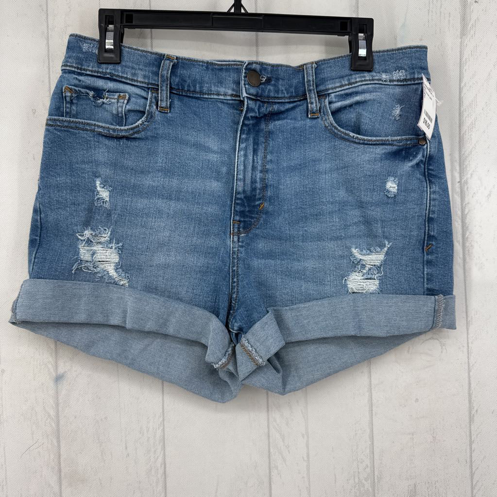 12 hi-rise jean shorts