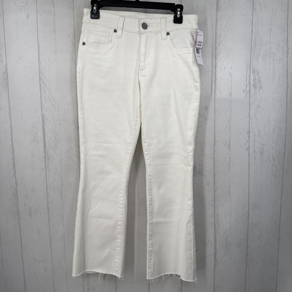 2 mid-rise flare ankle jean
