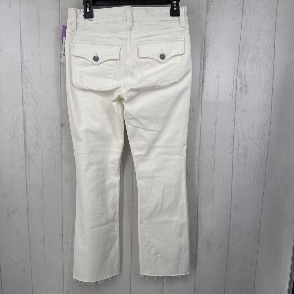 2 mid-rise flare ankle jean
