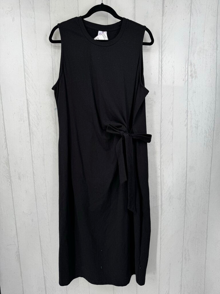 2X gathered side slvls dress